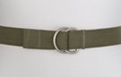 mens medium military olive D-ring cotton canvas belt