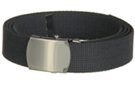 charcoal gray cotton 1-1/4" military-style web belt