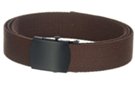 dark brown field weight cotton 1-1/4" military-style web belt