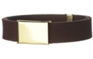 dark brown dress weight cotton 1-1/4" military-style web belt