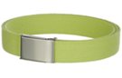 lime green cotton 1-1/4" military-style web belt