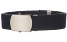 cotton 1-1/4" military-style web belt, true navy