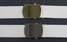 cotton 1-1/4" military-style web belt, white