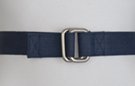 mens navy blue cotton square-ring canvas belt