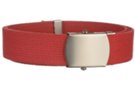 natural cotton 1-1/4" military-style web belt, true red