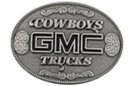 cowboys and GMC trucks black logo western belt buckle