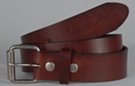 1-1/2" full grain leather belt strap with removable roller buckle