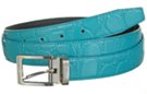 turquoise embossed dress belt with nickel or gold buckle
