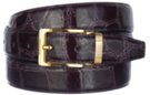 plum wine embossed dress belt with pin buckle