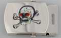 crossbones decal steel military-style buckle