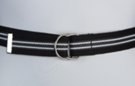 black, charcoal, white D-ring canvas belt