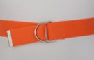 1-1/2" wide orange D-ring canvas belt