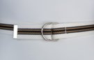 white, black, khaki D-ring canvas belt