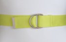 sunny lime web belt with nickel polish D-rings and tab