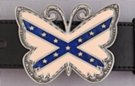 peaches and cream stars and bars butterfly belt buckle