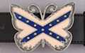 peaches and cream stars and bars butterfly belt buckle