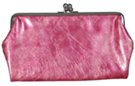 bi-fold double coin purse clutch