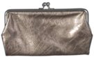 bi-fold double coin purse clutch