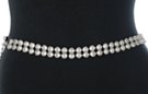 double line rhinestone belt