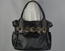 soft kid leather duffel tote with ornamental cinch
