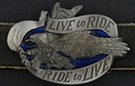 eagle ride-to-live belt buckle