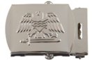 extended-wing eagle silver military buckle
