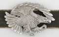 eagle in profile belt buckle with windswept tail and wing