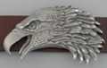 dress size eagle's head pewter belt buckle