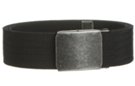elastic black military belt