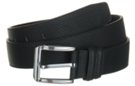 black elephant hide embossed genuine leather casual dress belt with nickel buckle