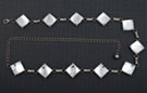 clear mirrored faceted acrylic diamond costume chain belt