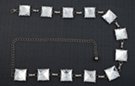 clear mirrored faceted acrylic square stone costume chain belt