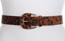 leopard print horseshoe buckle fashion belt