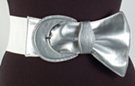 silver comet buckle and tail fashion stretch belt