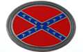 fleurs and bars red and blue cajun rebel flag belt buckle