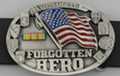 Forgotten Hero Vietnam Vet and USA flag belt buckle