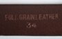 full grain leather stamp on belt back