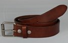1-1/2" full grain leather belt strap with removable roller buckle