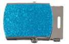 glitter blue military-style buckle