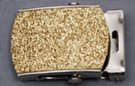 glitter gold military-style buckle