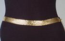 gold mesh chain belt with heart at tip
