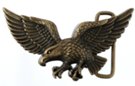 golden eagle shape western belt buckle