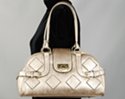 harelquin diamond metallic shoulder bag