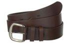 brown top-grain leather 1-1/2 inch men's belt