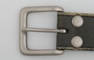 rectangular pewter single prong heel bar belt buckle