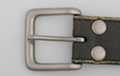 rectangular pewter single prong heel bar belt buckle