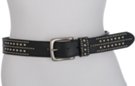 black leather nickel stud belt