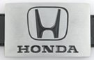 Honda logo and name on gray belt buckle