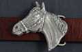 dress size belt buckle, horse's head with bridle in profile