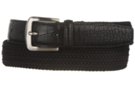 black hybrid stretch belt with black tabbing